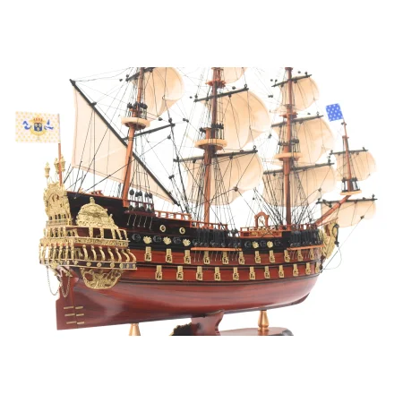 Model żaglowca Soleil Royal – ekskluzywny okręt flagowy Ludwika XIV, 80 cm